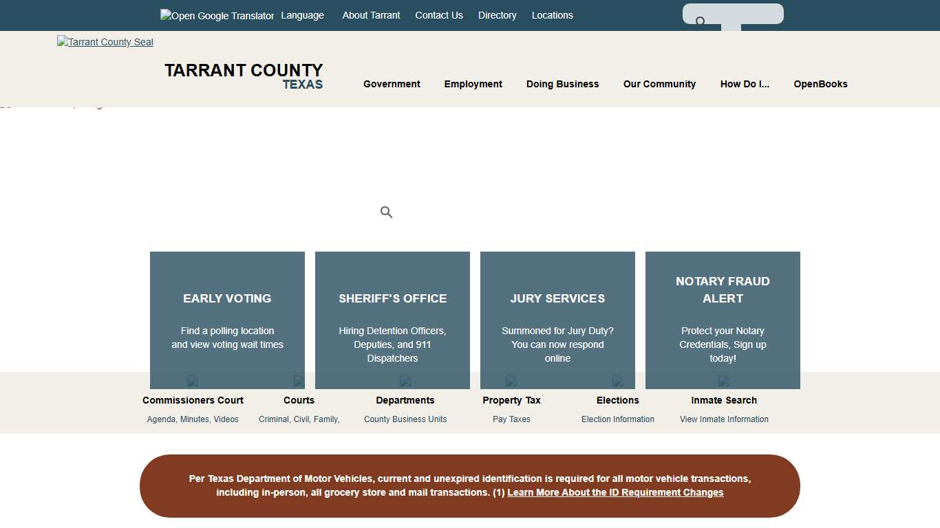 Tarrant County - Home