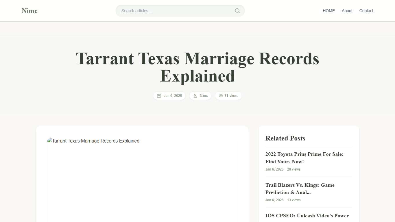 Tarrant Texas Marriage Records Explained